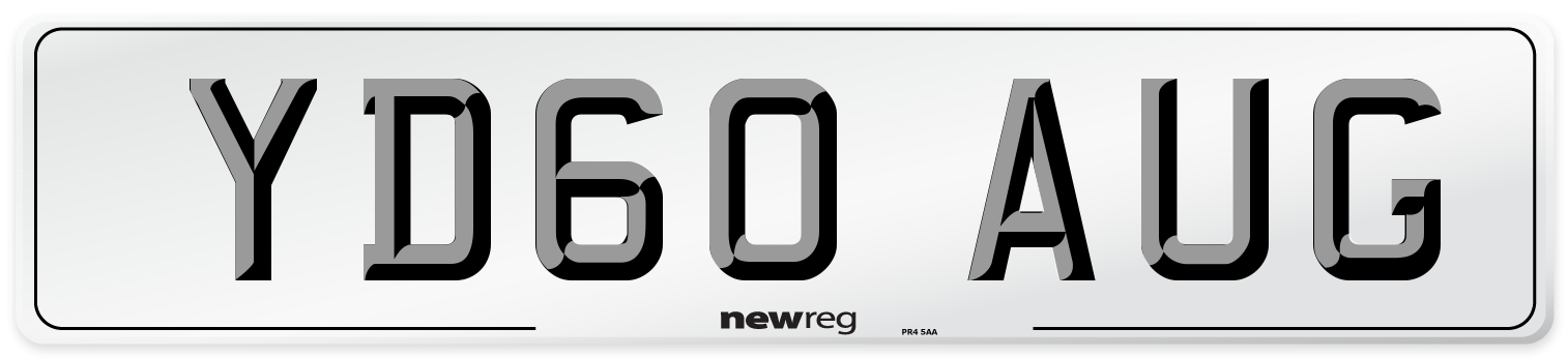 YD60 AUG Number Plate from New Reg